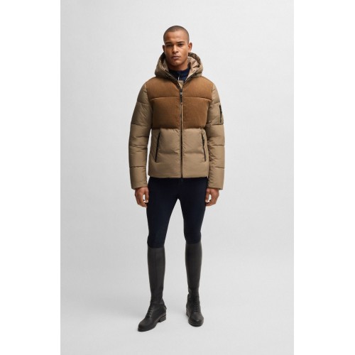 BOSS Equestrian FW25 Men's Cord Puffer Jacket Tomas