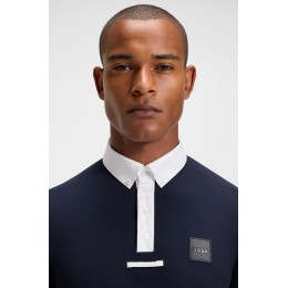 BOSS Equestrian SS26 мужской турнирная рубашка Marty Honeycomb