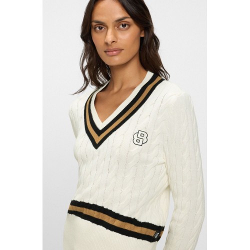 BOSS Equestrian SS26 Paula Cable-Knit Jumper
