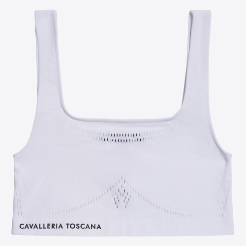Cavalleria Toscana FW25 CT Tech Knit Crop Top Women's Sports Bra