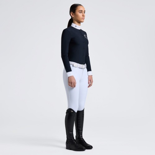 Cavalleria Toscana FW25 CT L/S Jersey with Printed Logo Girls' Competition Shirt