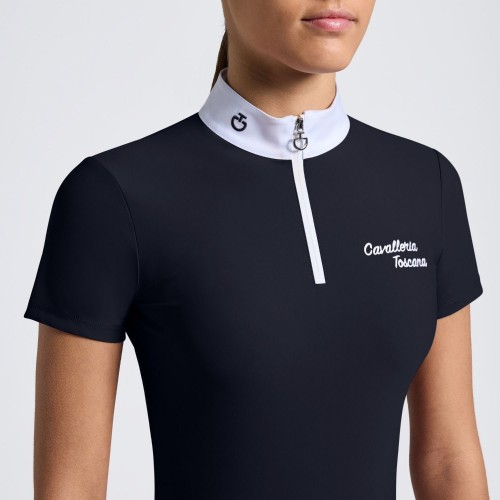 Cavalleria Toscana FW25 CT S/S Jersey w/ Embroidery Logo Girls' Competition Shirt