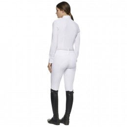 Cavalleria Toscana SS'22 Embossed Stripe Bib L/S турнирная женская рубашка