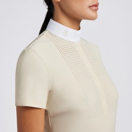 Cavalleria Toscana FW'24 CT Heat Sealed Perforated BIB S/S женский турнирная рубашка
