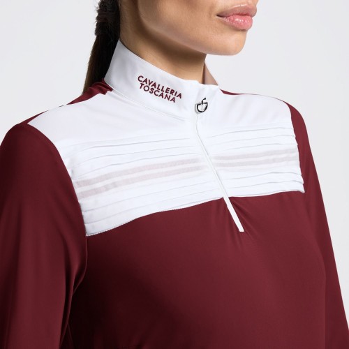 Cavalleria Toscana FW25 CT L/S Pleated Insert Women's Competition Shirt