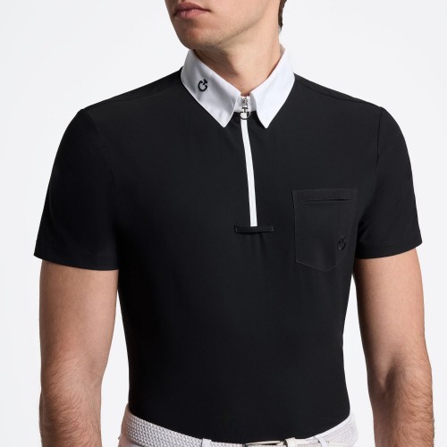 Cavalleria Toscana FW25 CT Men's Short-Sleeve Jersey Competition Shirt with Pocket