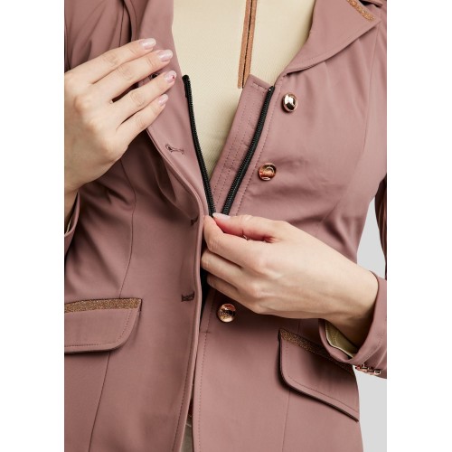 Montar FW25 MOGlenda competition jacket Rosegold caviar tape and crystal