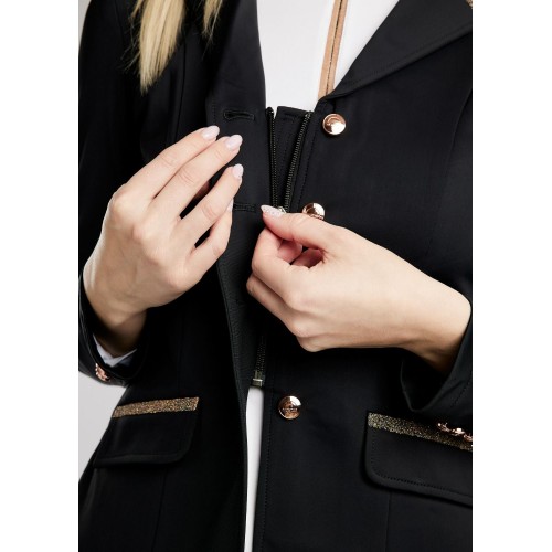 Montar FW25 MOGlenda competition jacket Rosegold caviar tape and crystal