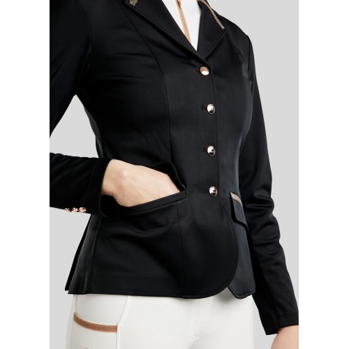Montar FW25 MOGlenda competition jacket Rosegold caviar tape and crystal