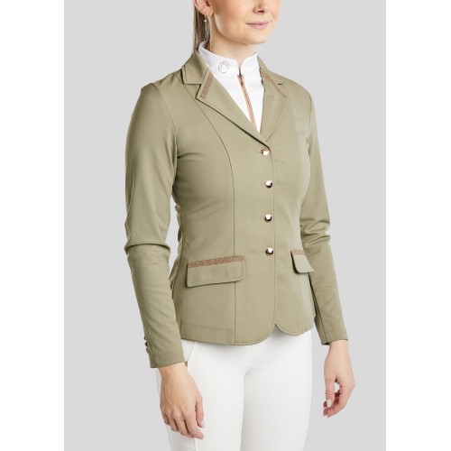Montar FW25 MOGlenda competition jacket Rosegold caviar tape and crystal