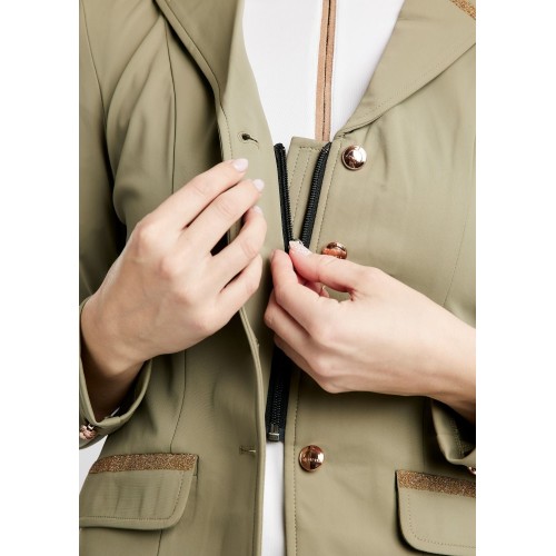 Montar FW25 MOGlenda competition jacket Rosegold caviar tape and crystal