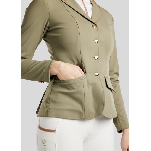 Montar FW25 MOGlenda competition jacket Rosegold caviar tape and crystal