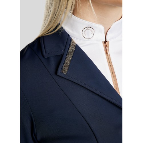 Montar FW25 MOGlenda competition jacket Rosegold caviar tape and crystal