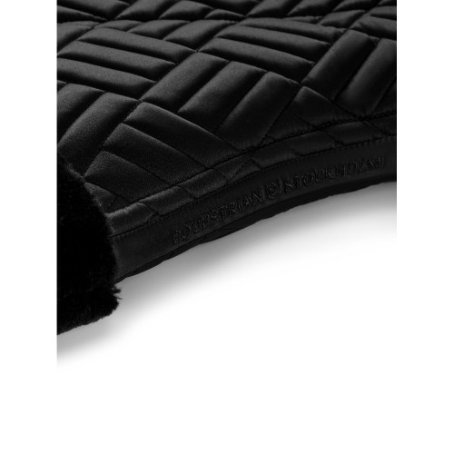 Equestrian Stockholm FW25 Holiday Spring Saddle Pad Vegan Fur Crystal Black