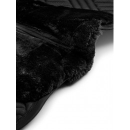 Equestrian Stockholm FW25 Holiday выездковый вальтрап из искусственной кожи мехом Crystal чёрный