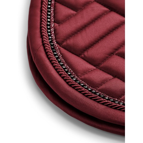 Equestrian Stockholm FW25 Holiday Jump Saddle Pad Vegan Fur Crystal Bordeaux