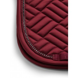 Equestrian Stockholm FW25 Holiday выездковый вальтрап из искусственной кожи мехом Crystal Bordeaux