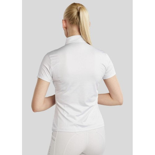 Montar SS26 MoSparkle Competition Shirt with Champagne Crystals White