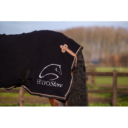HypoStore Luxury Show Rug Black Rose Crystals