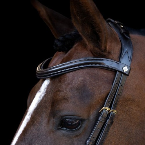 Imperial Riding Snaffle Bridle IRH with ergonomic drop noseband/flash strap