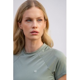 Equestrian Stockholm Pistachio белый Dynamic Base Layer с коротким рукавом