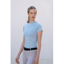 Equestrian Stockholm Ice синий Dynamic Base Layer с коротким рукавом