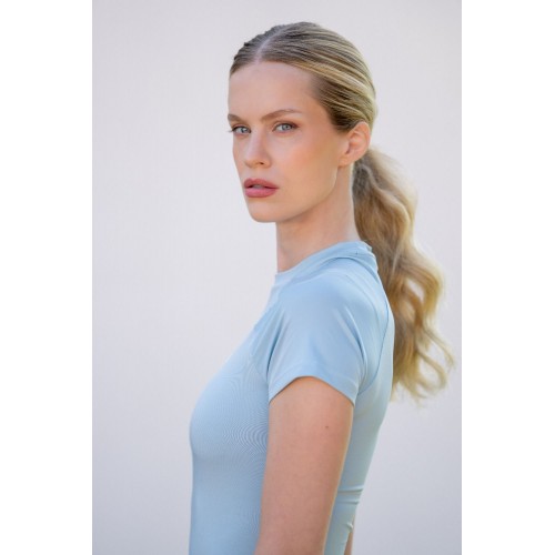 Equestrian Stockholm Ice Blue Dynamic Base Layer Short Sleeve