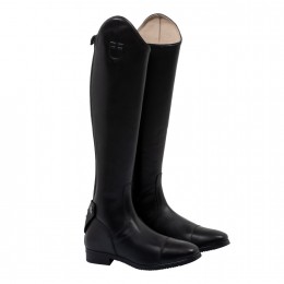 Neptune unisex leather boots with rear zipper