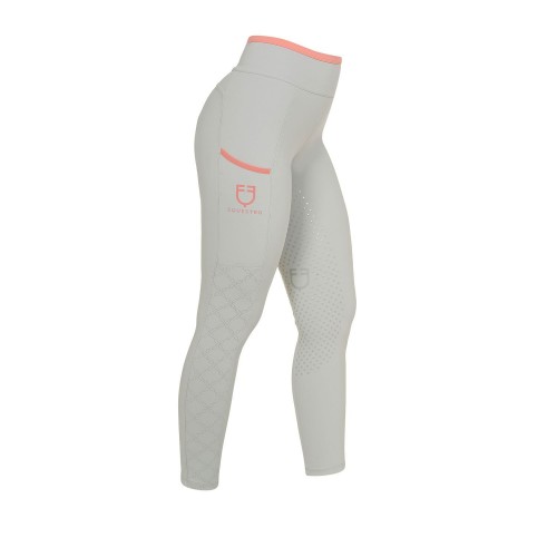 Equestro SS26 Riding Tights Perforated Hyrbid Woman
