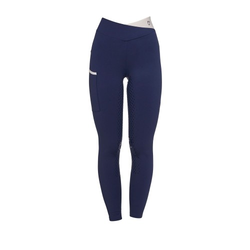Equestro SS26 Riding Tights Cross Knee grip Woman