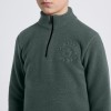 Cavalleria Toscana FW25 CT Fleece Half-Zip Unisex Hoodie with Orbit Embroidered Logo