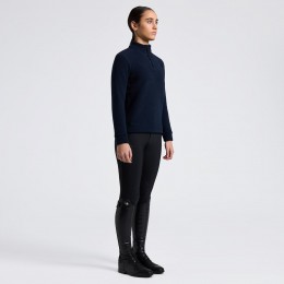 Cavalleria Toscana FW25 CT флисовый с короткой молнией унисекс худи с Orbit Embroidered логотип