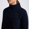 Cavalleria Toscana FW25 CT Fleece Half-Zip Unisex Hoodie with Orbit Embroidered Logo