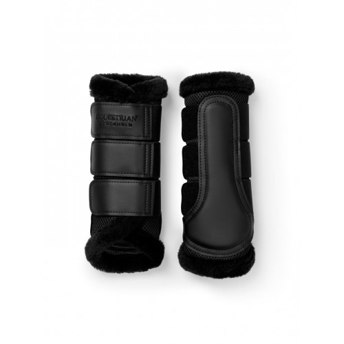 Equestrian Stockholm Black Fur Mesh Brushing Boots