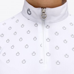 Cavalleria Toscana FW'22 Mini CT Print L/S Brushed джерси молнией турнирное поло для девочек