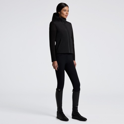 Cavalleria Toscana FW25 CT Hybrid Puffer/Tech Knit Women's Hooded Jacket