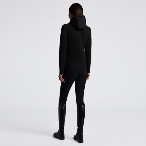 Cavalleria Toscana FW25 CT Hybrid Puffer/Tech Knit Women's Hooded Jacket