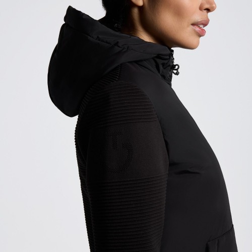 Cavalleria Toscana FW25 CT Hybrid Puffer/Tech Knit Women's Hooded Jacket