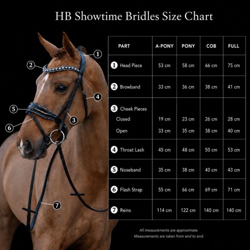 HB Showtime Bridle Copper Sky