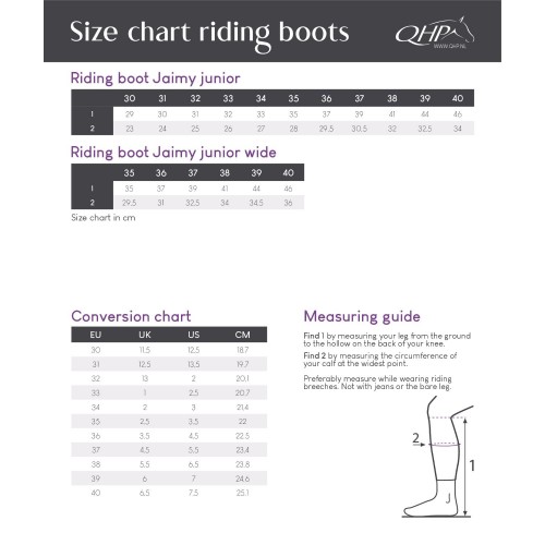 QHP Jaimy Junior Riding Boots Wide