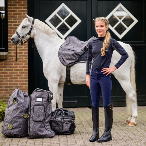 QHP FW25 Riding breeches Lymee softshell Junior full grip