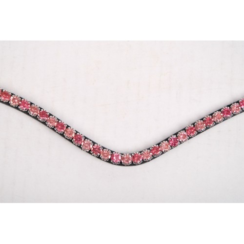 Montar Fair Browband Pink Crystal Curved