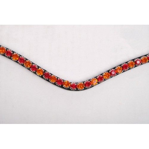 Montar Fair Curved Browband Red Crystal