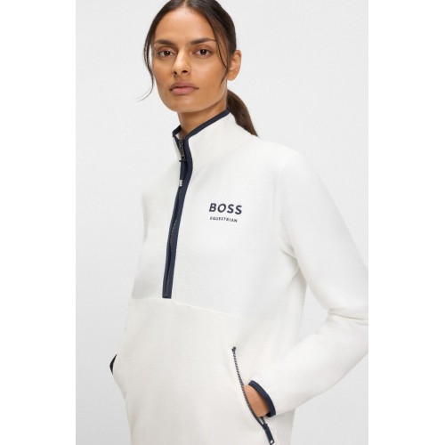 BOSS Equestrian SS26 Training Shirt Fedora Half Zip Felpa