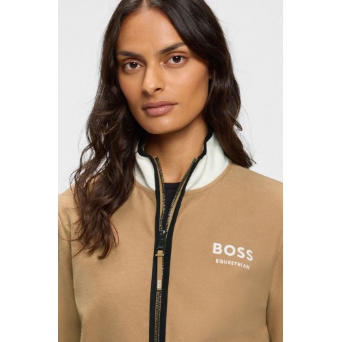 BOSS Equestrian SS26 Training Shirt Fedora Half Zip Felpa