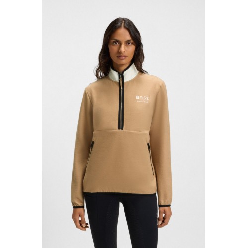 BOSS Equestrian SS26 Training Shirt Fedora Half Zip Felpa
