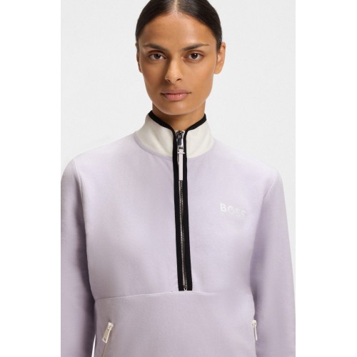 BOSS Equestrian SS26 Training Shirt Fedora Half Zip Felpa
