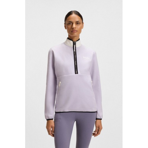 BOSS Equestrian SS26 Training Shirt Fedora Half Zip Felpa
