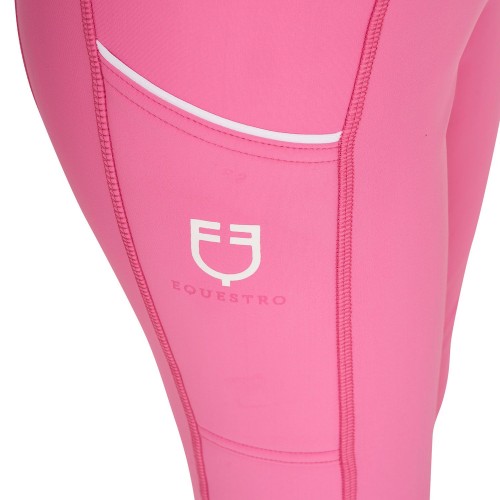 Equestro FW25 Kids Riding Tights Slim Fit Grip