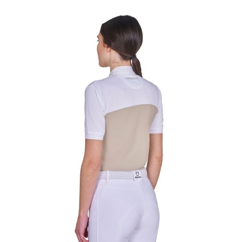 Equestro SS26 Competition Shirt Slim Fit Buttons Mesh Women's